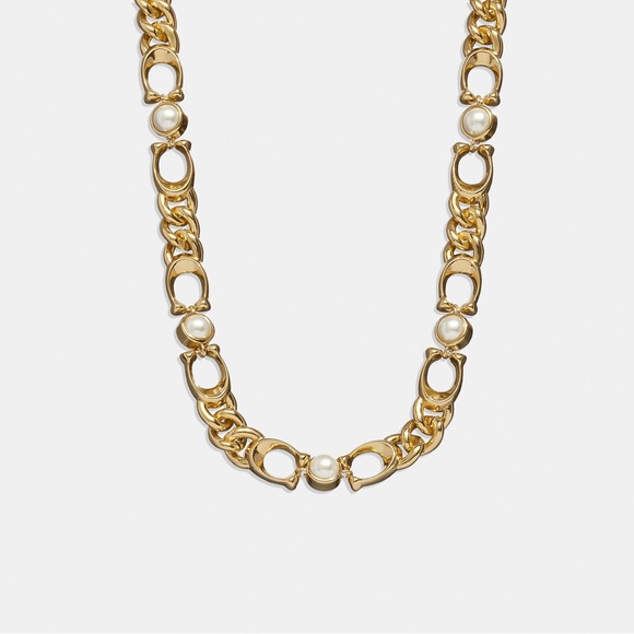 COACH PEARL CHUNKY CURB CHAIN - Picture 3 of 3